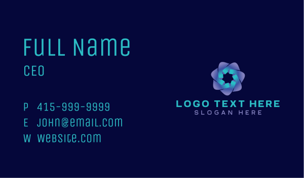 Startup Tech Vortex  Business Card Design Image Preview