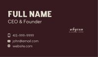 Generic  Cursive Wordmark Business Card Image Preview