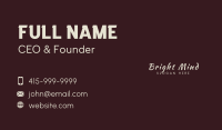 Generic  Cursive Wordmark Business Card Image Preview