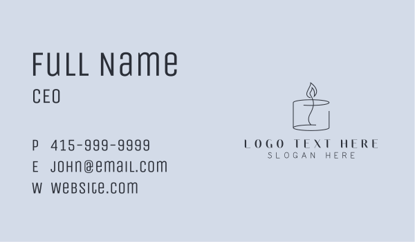 Craft Wax Candle Business Card Design Image Preview