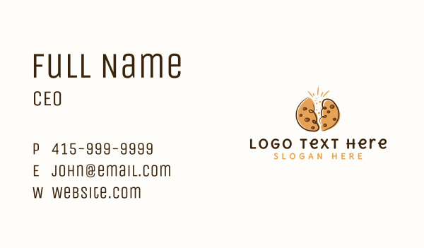 Cookie Dessert Snack Business Card Design Image Preview