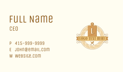 Culinary Chopping Utensils Business Card Image Preview