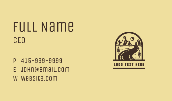 Nature Road Trip  Business Card Design Image Preview