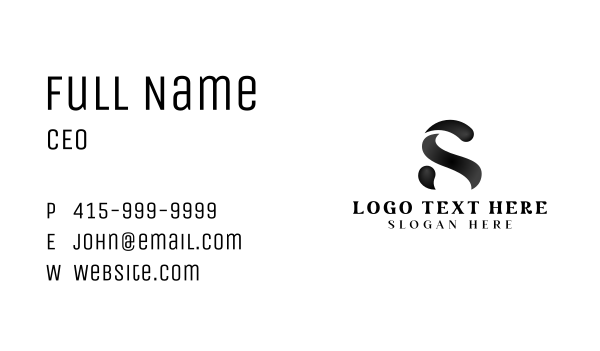 Gradient Liquid Letter S Business Card Design Image Preview