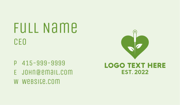 Organic Heart Acupuncture  Business Card Design Image Preview