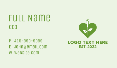 Organic Heart Acupuncture  Business Card Image Preview