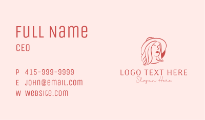 Hat Hair Woman Business Card Image Preview