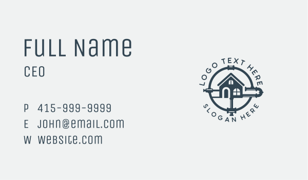 Home Pipe Repair Business Card Design Image Preview