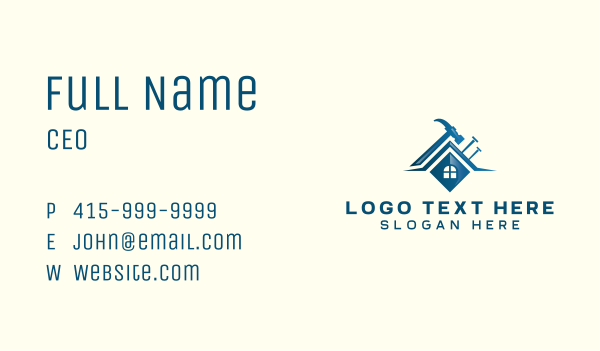 Hammer Nail Carpentry Business Card Design Image Preview