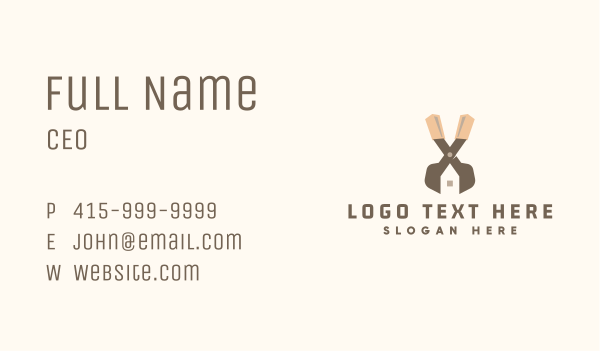 Home Lawn Scissor Tool Business Card Design Image Preview