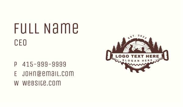 Woodwork Saw Carpentry Business Card Design Image Preview