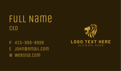 Wild Lion Luxury  Business Card Image Preview