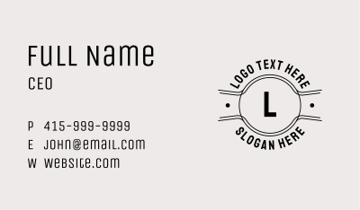 Business Badge Letter Business Card Image Preview