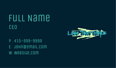 Freestyle Graffiti Wordmark Business Card Image Preview