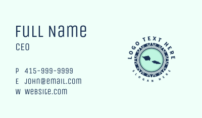 Samoa Polynesian Map Business Card Image Preview