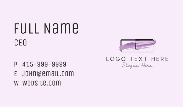 Frame Watercolor Lettermark Business Card Design Image Preview