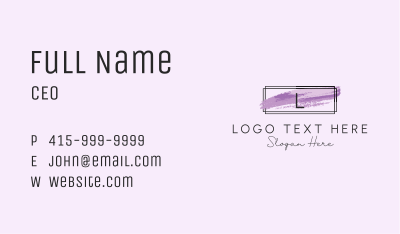 Frame Watercolor Lettermark Business Card Image Preview