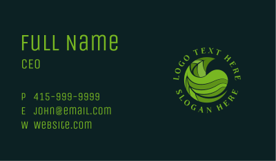 Herbal Organic Leaf Business Card Image Preview