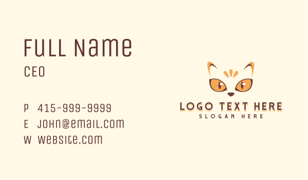 Pet Cat Eye Business Card Design Image Preview