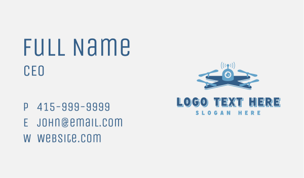 Aerial Drone Camera Business Card Design Image Preview