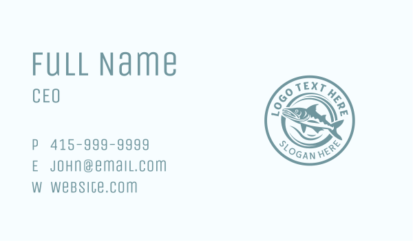 Fisherman Trout Fish Business Card Design Image Preview