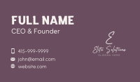 Styling Beautician Lettermark Business Card Image Preview