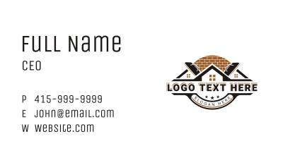 Paving Bricklaying Masonry Business Card Image Preview