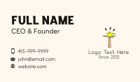 Lightning Bolt Hammer Business Card Image Preview