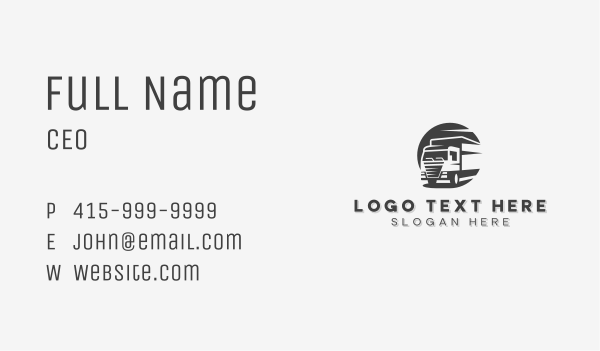 Delivery Trucking Vehicle Business Card Design Image Preview