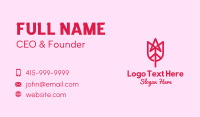 Pink Tulip Arrow Business Card Image Preview