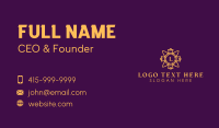 Gold Flower Ornament Letter Business Card Preview