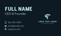 Startup Tech Company Letter F Business Card Design