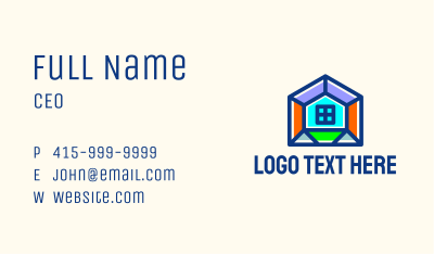 Multicolor Home Builder  Business Card Image Preview