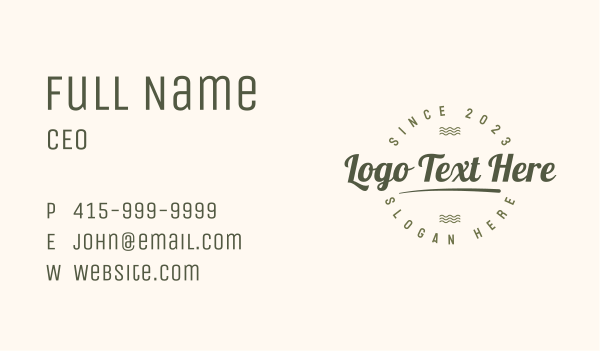 Beachwear Branding Wordmark Business Card Design Image Preview