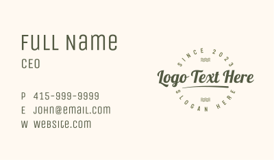 Beachwear Branding Wordmark Business Card Image Preview