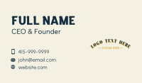 Classic Barbershop Wordmark Business Card Preview