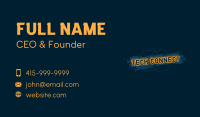 Glowing Brush Painting Wordmark Business Card Image Preview
