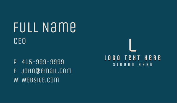 Minimalist Company Lettermark Business Card Design Image Preview