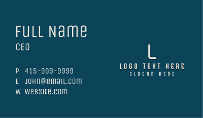 Minimalist Company Lettermark Business Card Image Preview