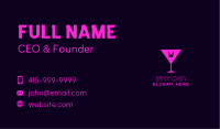 Pink Cocktail Lettermark Business Card Image Preview