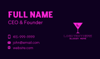 Pink Cocktail Lettermark Business Card Image Preview