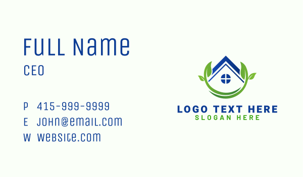 Eco House Realtor Business Card Design Image Preview