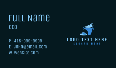 Brush Bucket Cleaning Business Card Image Preview