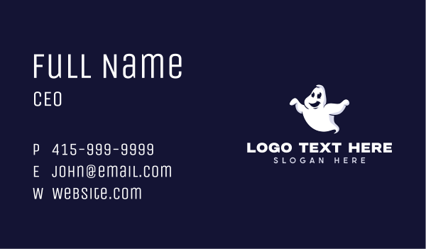 Haunted Spirit Ghost Business Card Design Image Preview