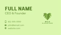 Green Leaf Heart Business Card Image Preview