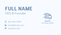 Blue Trucker Shipping Business Card Image Preview