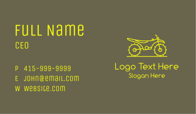 Neon Motorbike Quad Bike  Business Card Image Preview