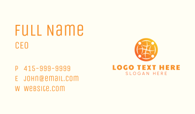 Global Group Gradient Orange Business Card Image Preview