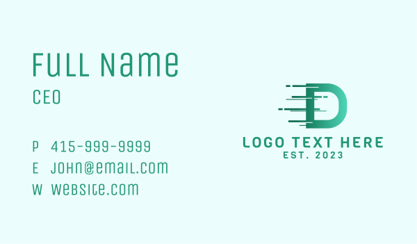 Digital Software Letter D Business Card Design Image Preview