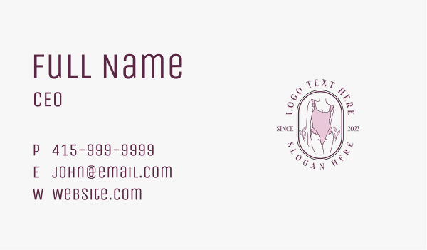 Sexy Fashion Lingerie  Business Card Design Image Preview